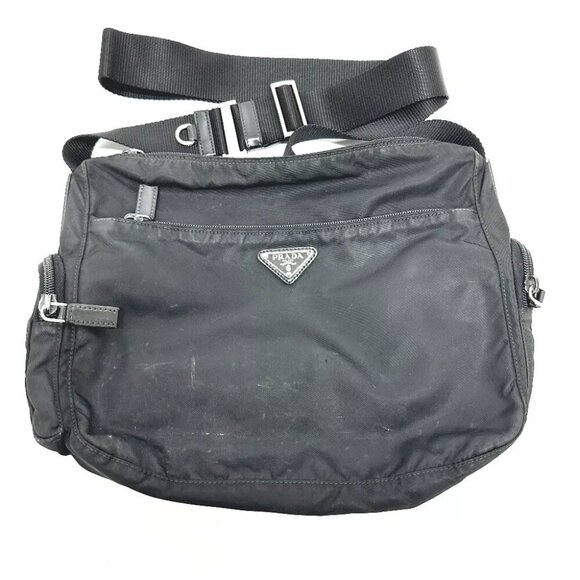 PRADA BT426T Shoulder Bag Shoulder Bag Shoulder Bag Nylon Black/SilverHardware - Picture 1 of 14